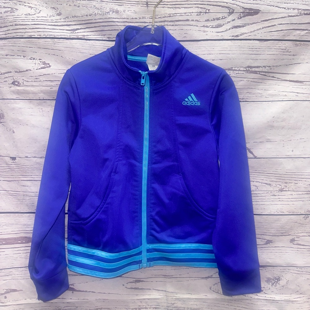 Adidas Blue Track Jacket Size 6X